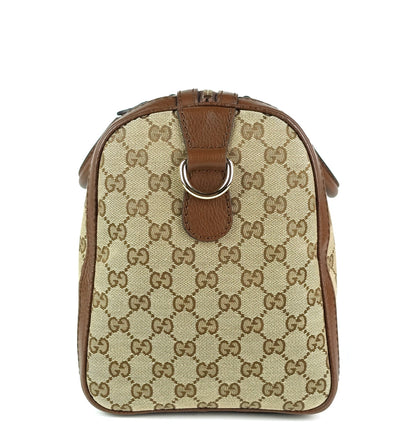 Gucci Monogram Canvas Web Boston Bag with Strap