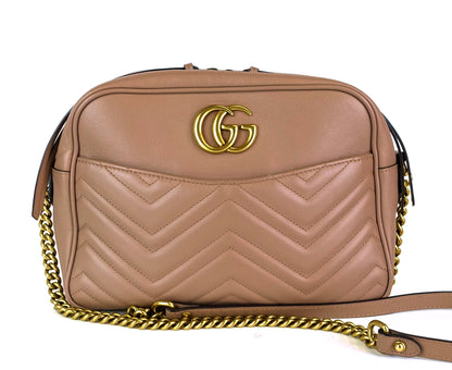 Gucci Marmont Matelasse Chevron Leather Medium Bag