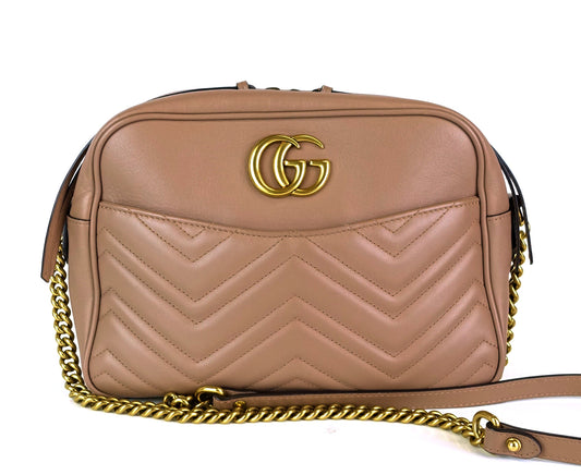 Gucci Marmont Matelasse Chevron Leather Medium Bag