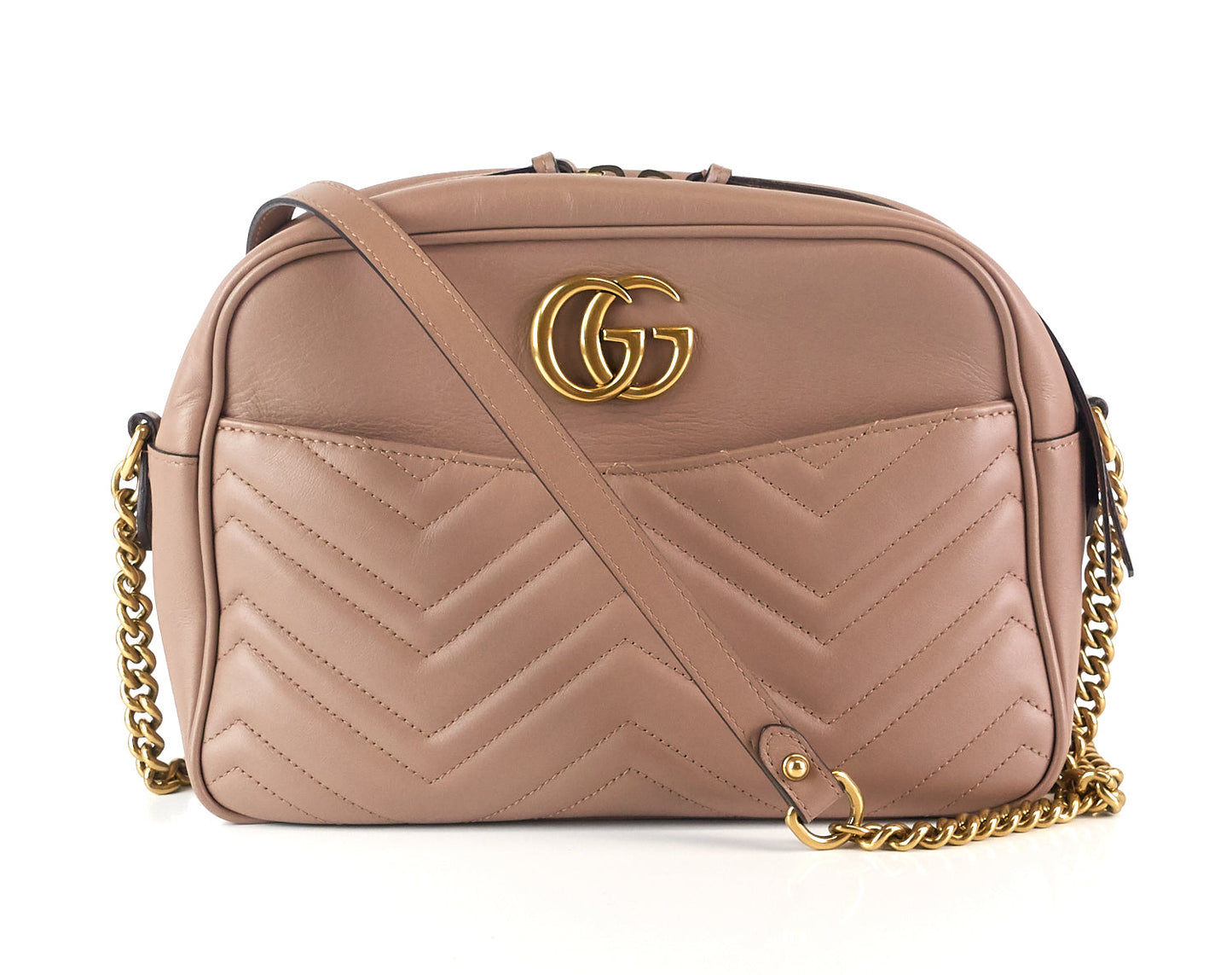 Gucci Marmont Matelasse Chevron Leather Medium Bag