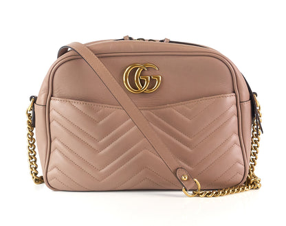 Gucci Marmont Matelasse Chevron Leather Medium Bag