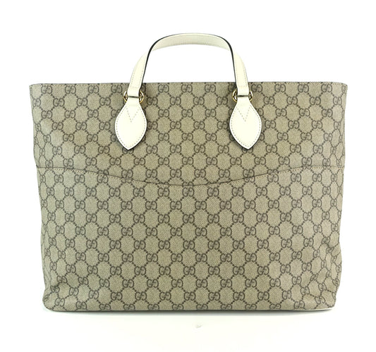 Gucci Supreme Monogram Canvas Top Handle Diaper Bag with Straps
