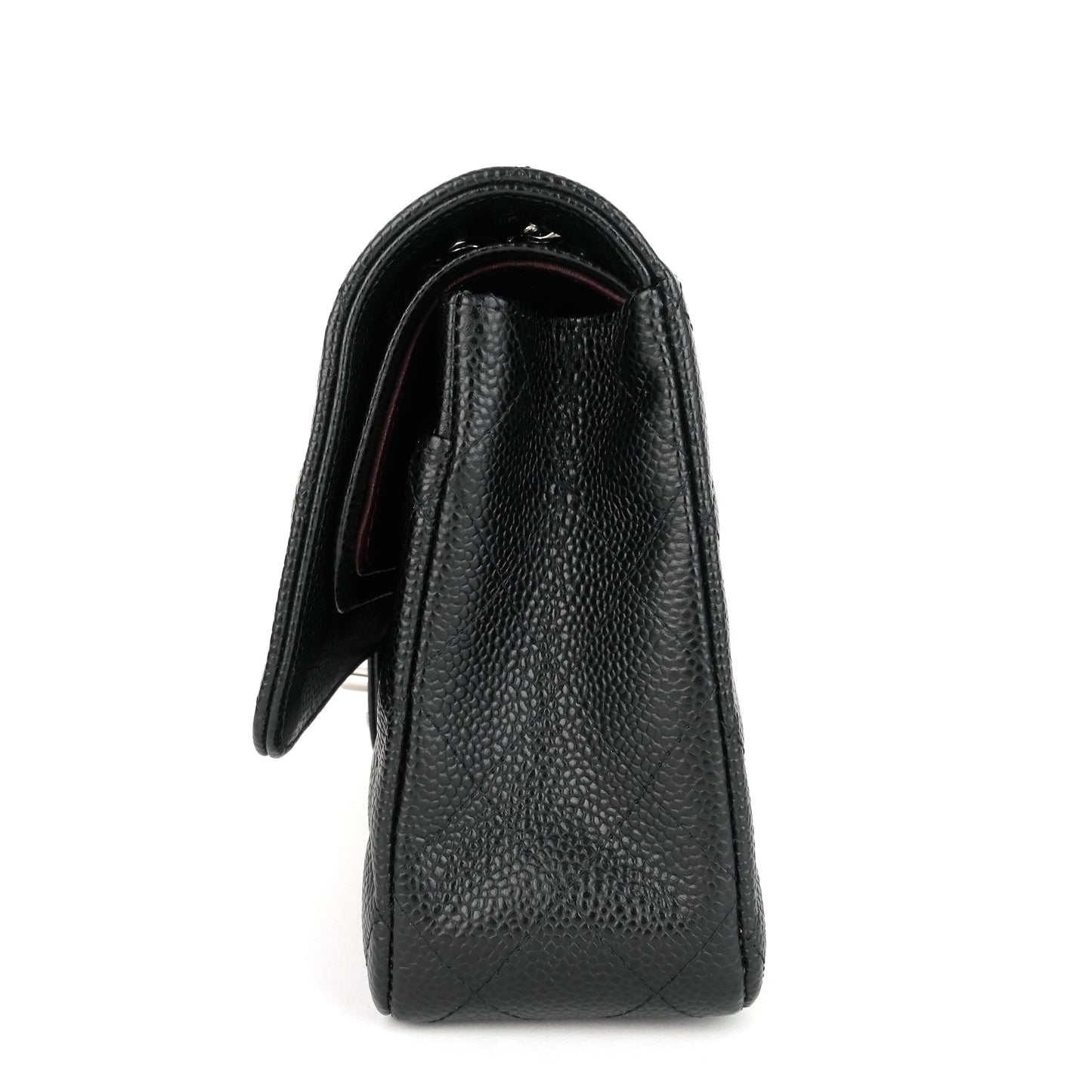 Chanel Double Flap Quilted Caviar Leather Bag