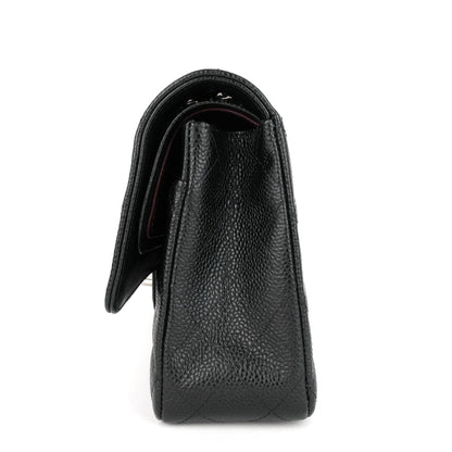 Chanel Double Flap Quilted Caviar Leather Bag