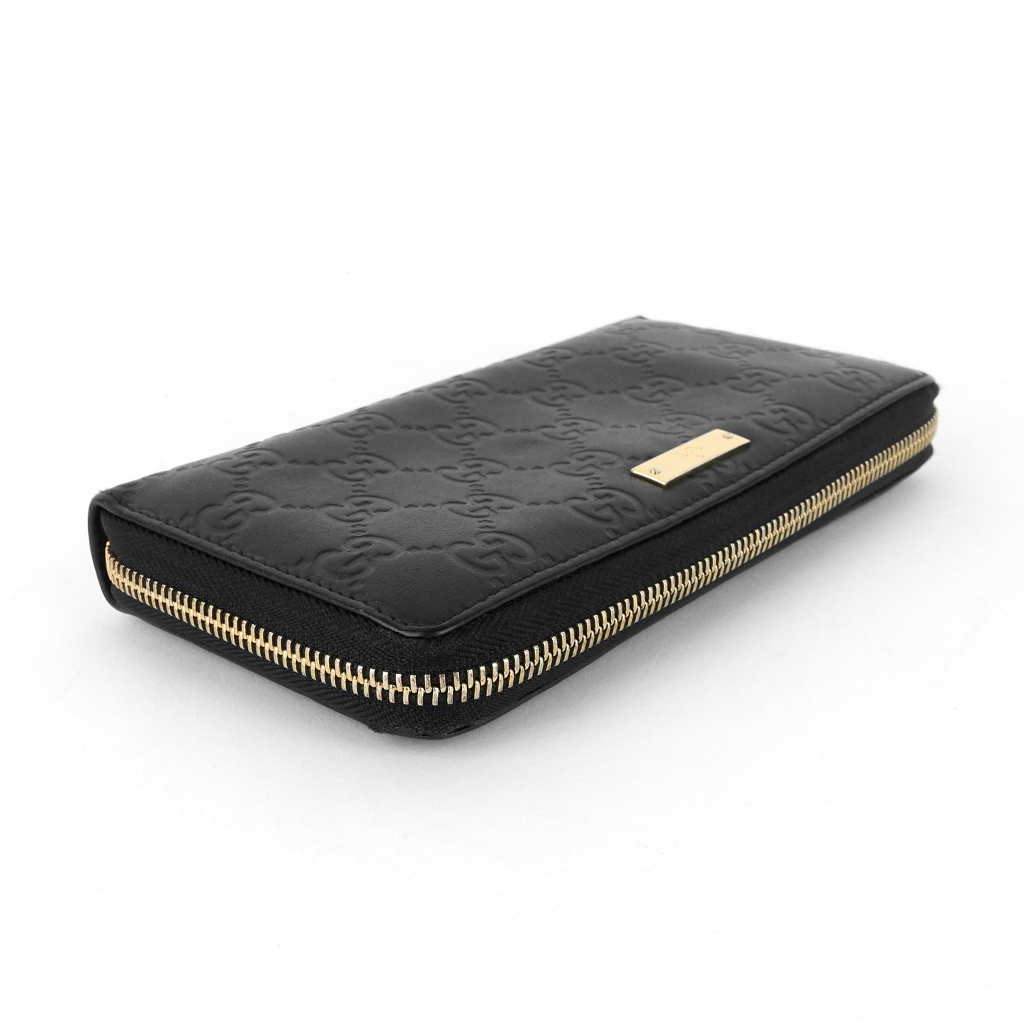 Gucci Zip Around Continental Guccissima Leather Wallet