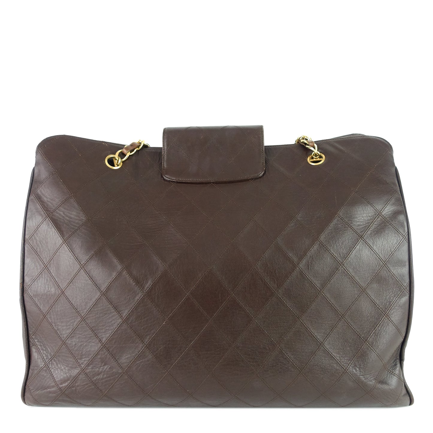 Chanel Vintage Supermodel Weekender Large Calfskin Leather Bag