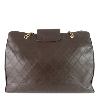 Chanel Vintage Supermodel Weekender Large Calfskin Leather Bag