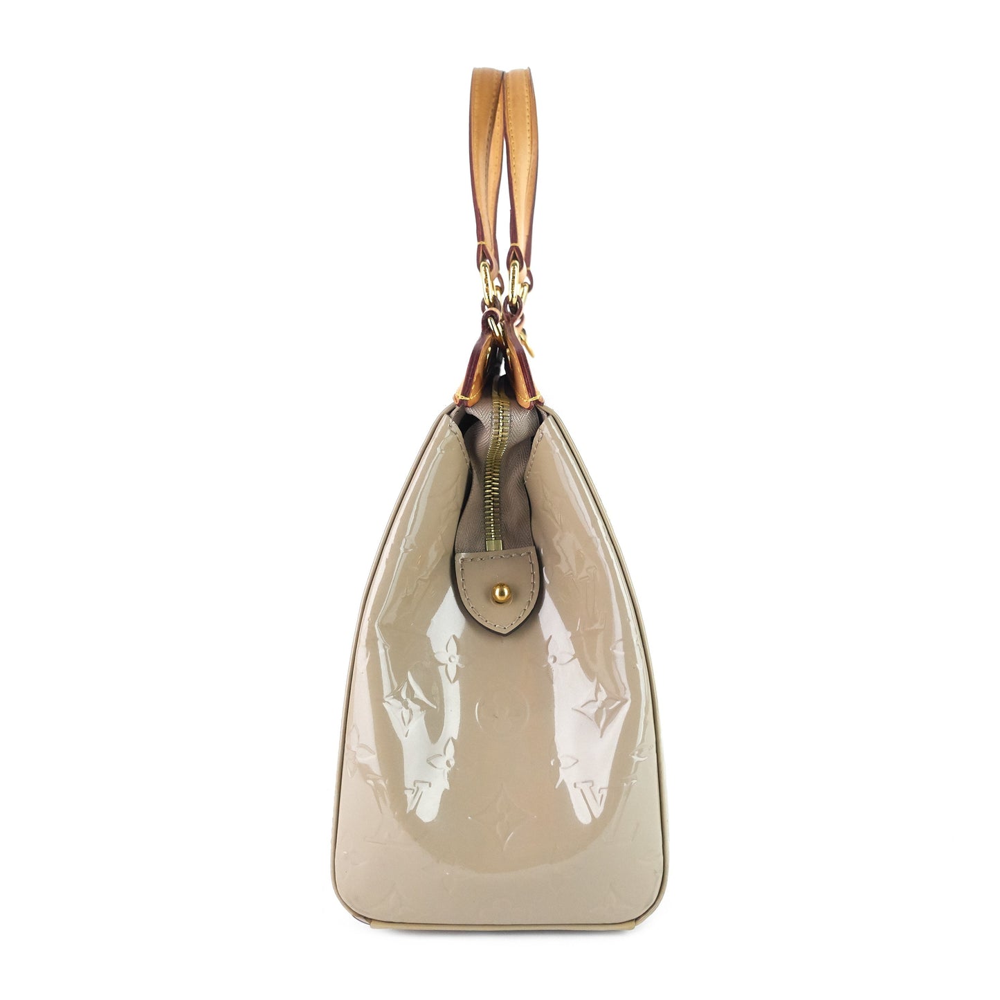 Louis Vuitto Brea MM Beige Poudre Monogram Vernis Leather Bag