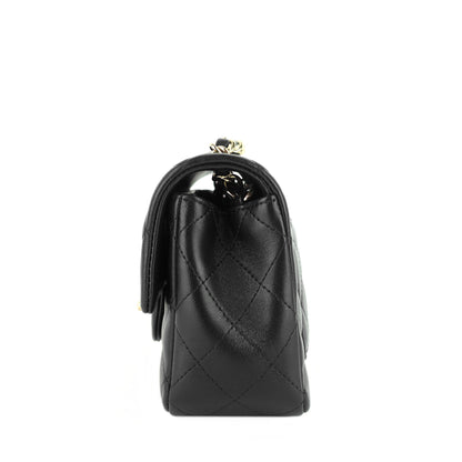 Chanel Classic Mini Lambskin Leather Single Flap Bag