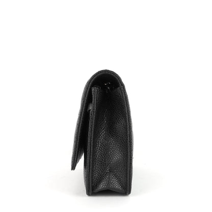 Chanel WOC Pebbled Caviar Leather Wallet on Chain Bag