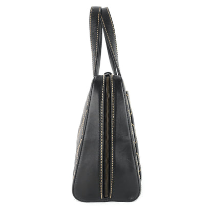 Chanel Surpique Top Handles Calfskin Leather Bowler Bag