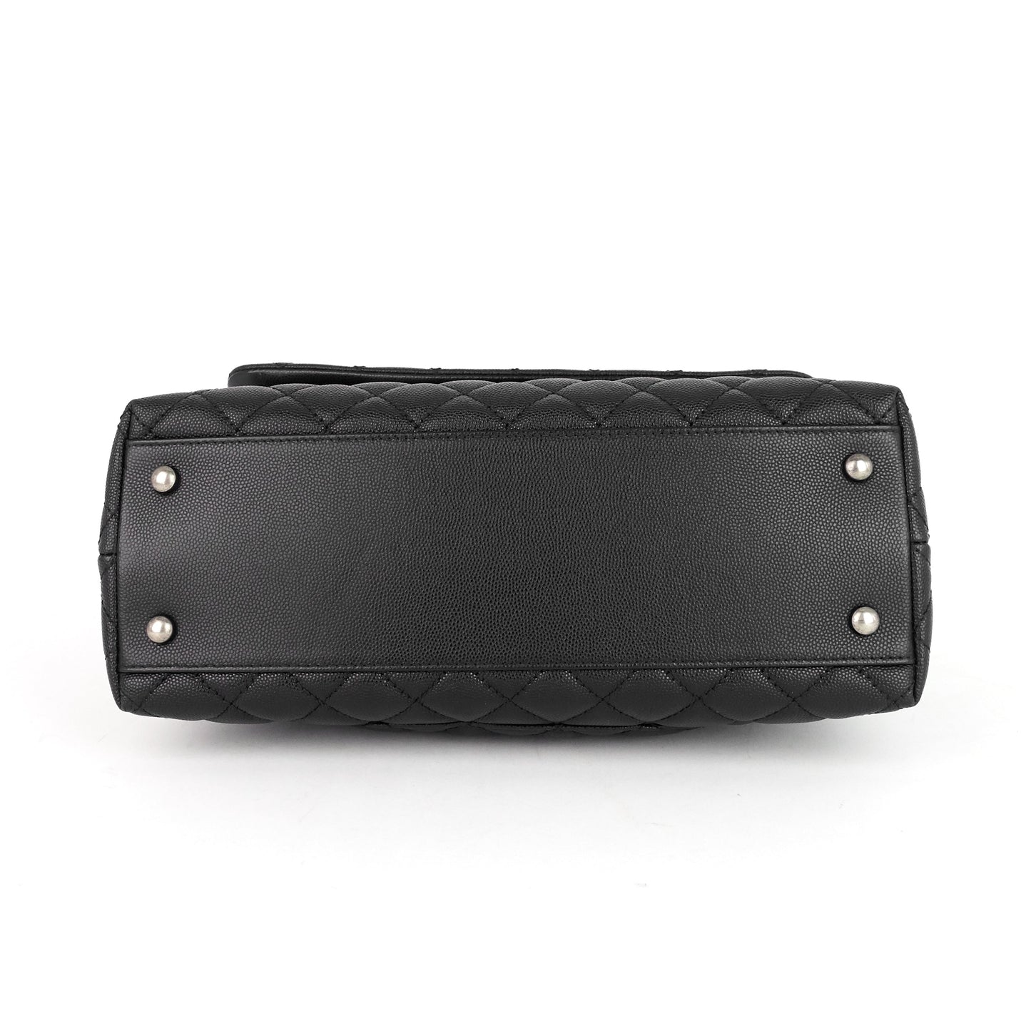 Chanel CC Coco Small Caviar and Lizard-Embossed Calfskin Top Handle Bag