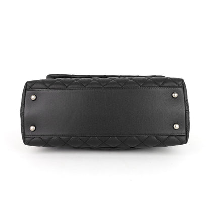 Chanel CC Coco Small Caviar and Lizard-Embossed Calfskin Top Handle Bag