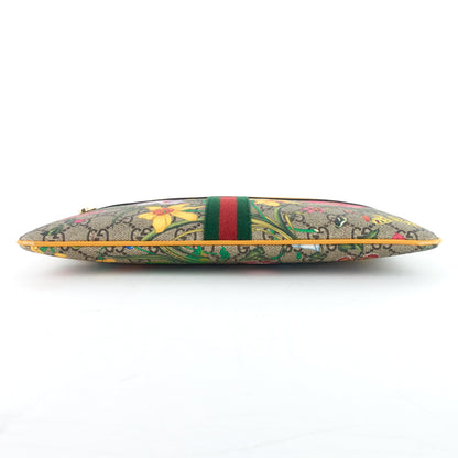 Gucci Ophidia Floral GG Supreme Large Clutch Bag