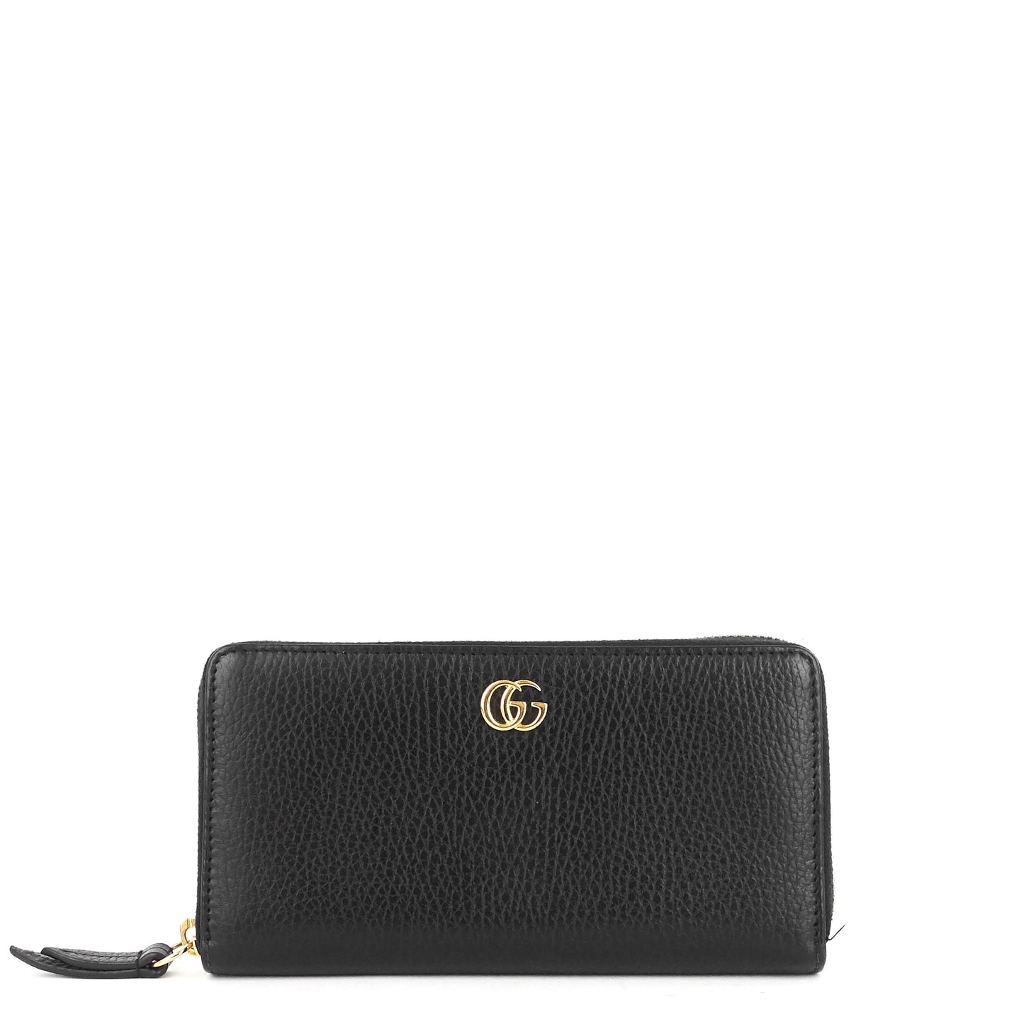 Gucci Zip Around Grained Calfskin Wallet
