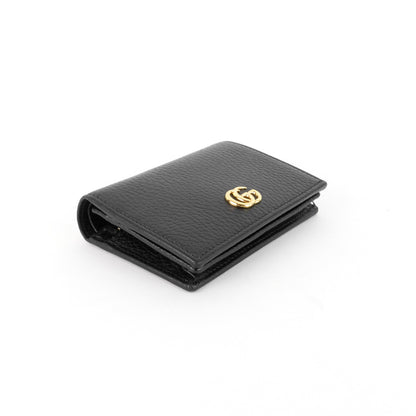 Gucci Marmont Pebbled Calfskin Card Case