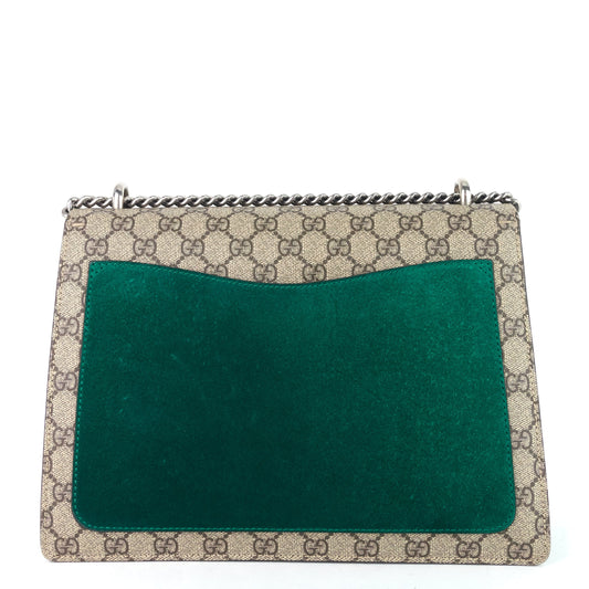 Gucci Dionysus Medium Suede and Embroidered Supreme Canvas Bag