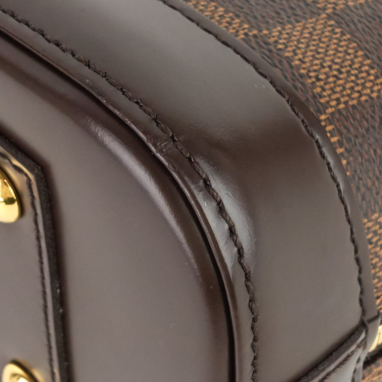 Louis Vuitto Alma BB Damier Ebene Canvas Handbag