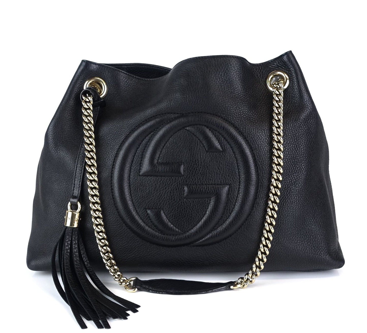 Gucci Soho Chain Strap Calf Leather Tassel Bag