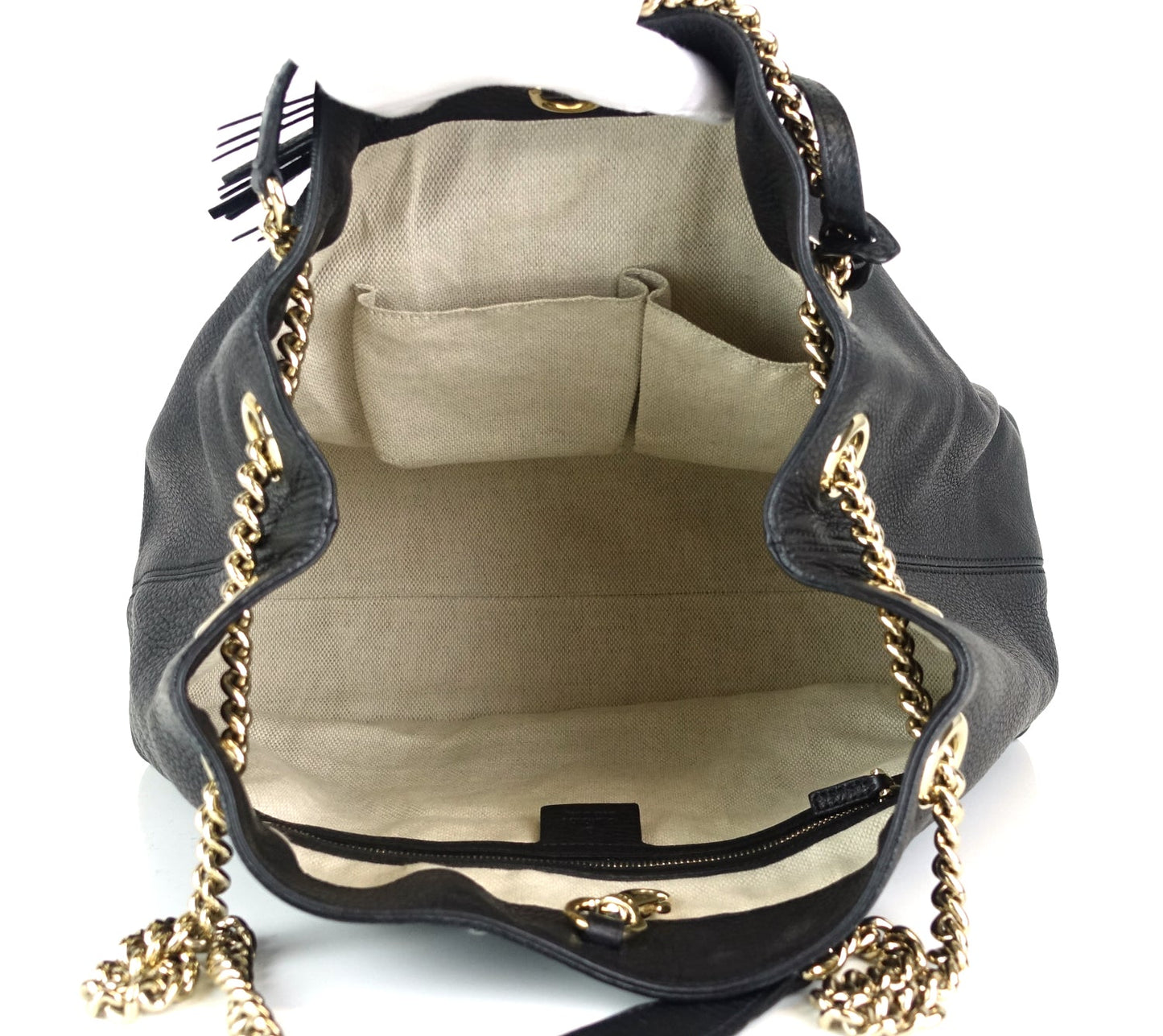 Gucci Soho Chain Strap Calf Leather Tassel Bag