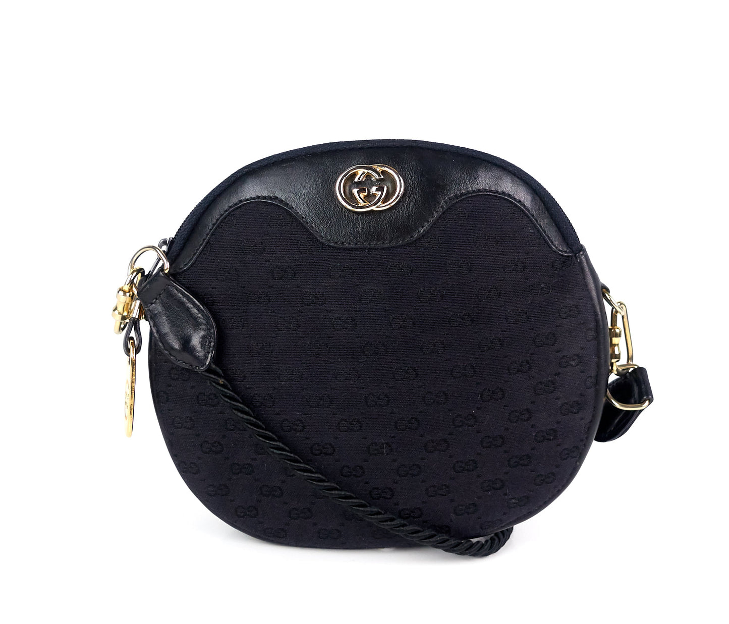 Gucci Monogram Canvas and Leather Vintage Bag