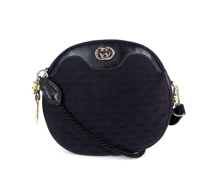 Gucci Monogram Canvas and Leather Vintage Bag