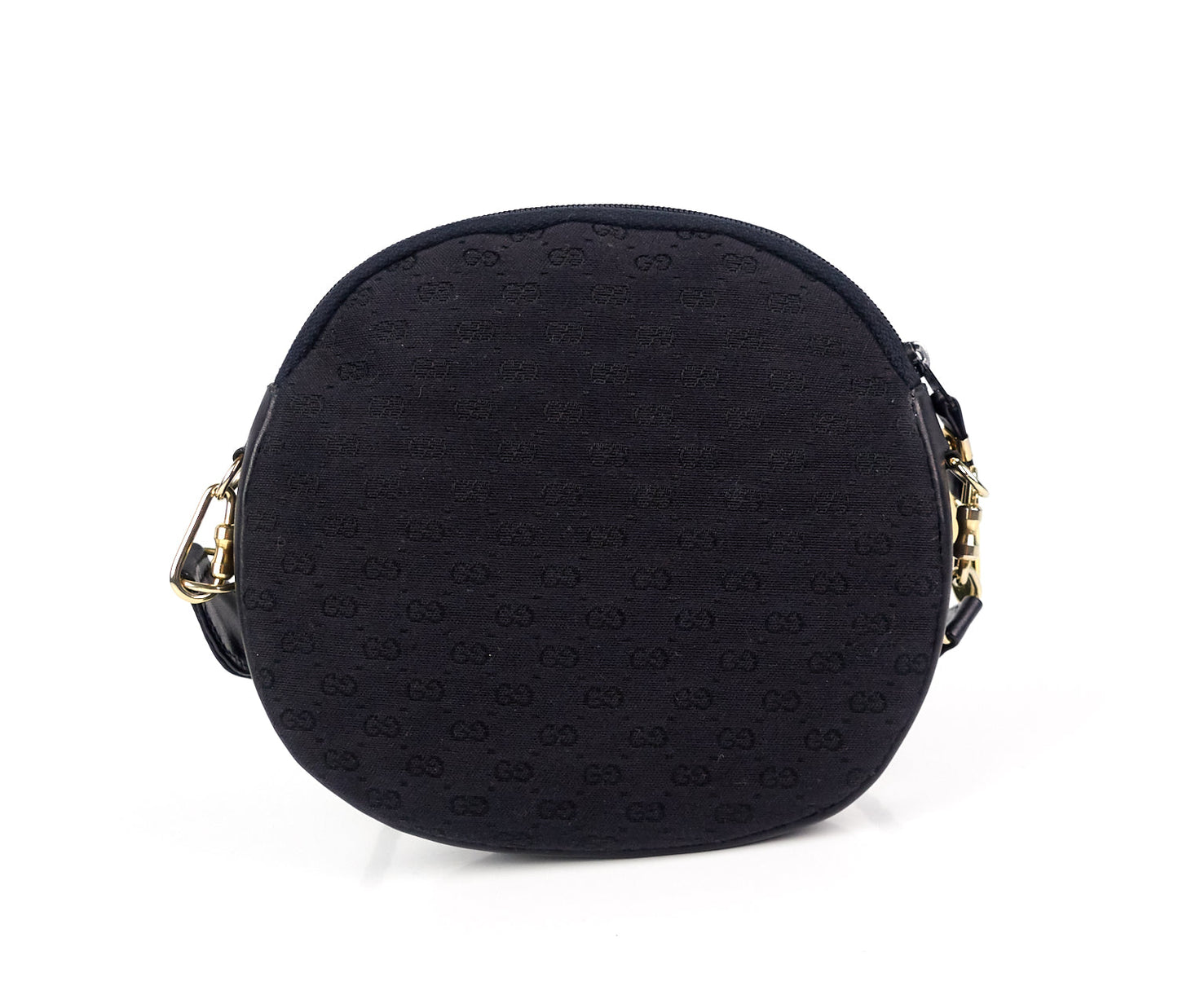 Gucci Monogram Canvas and Leather Vintage Bag