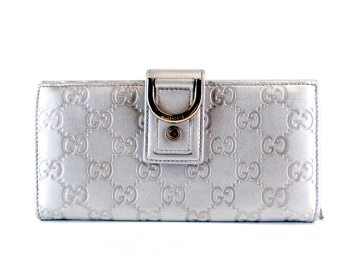 Gucci Guccissima Leather Continental D-Ring Wallet