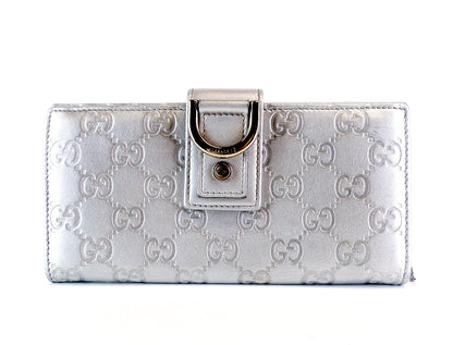 Gucci Guccissima Leather Continental D-Ring Wallet