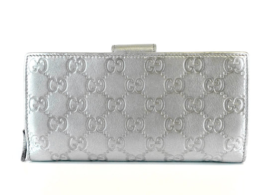 Gucci Guccissima Leather Continental D-Ring Wallet