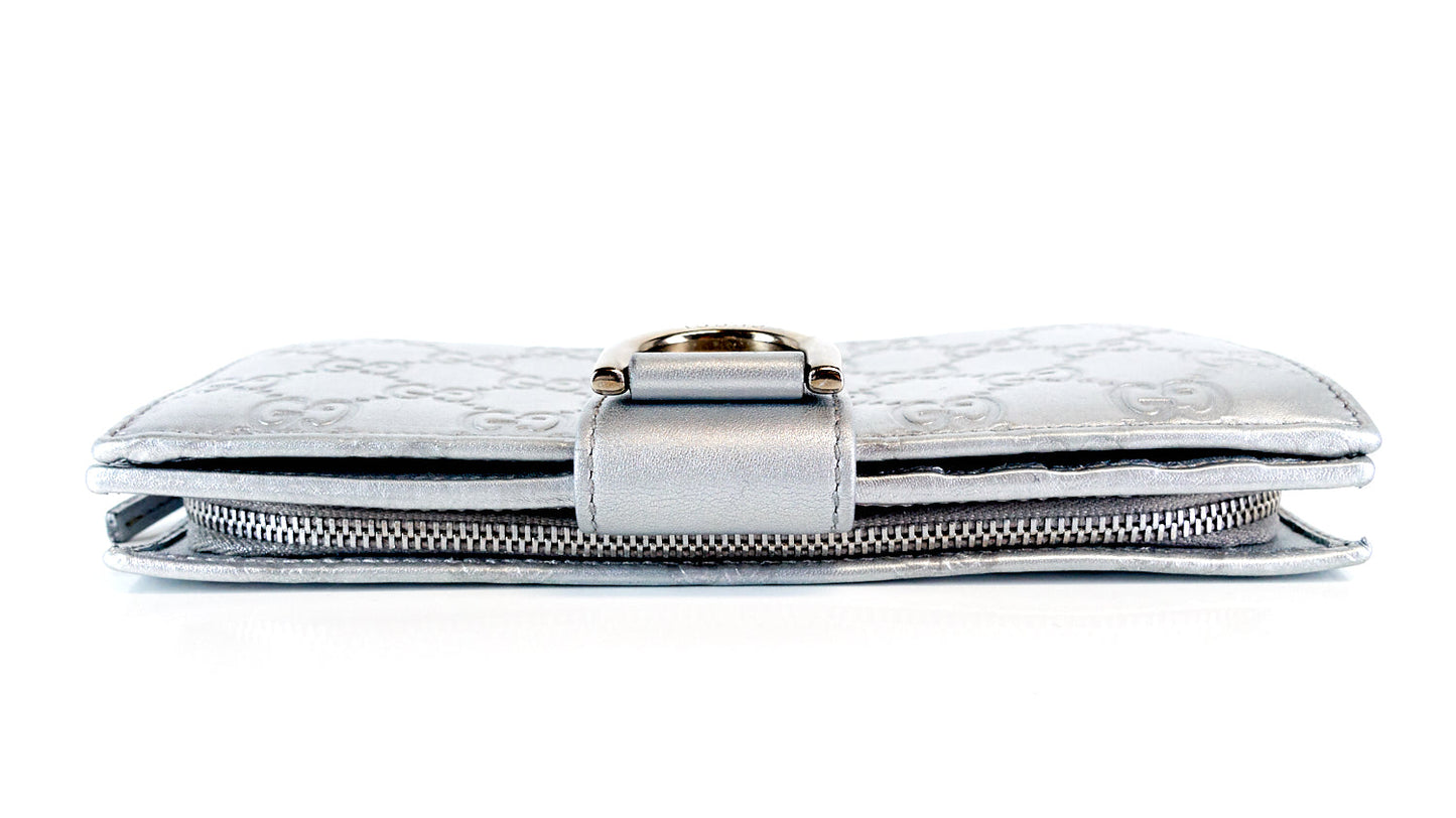 Gucci Guccissima Leather Continental D-Ring Wallet
