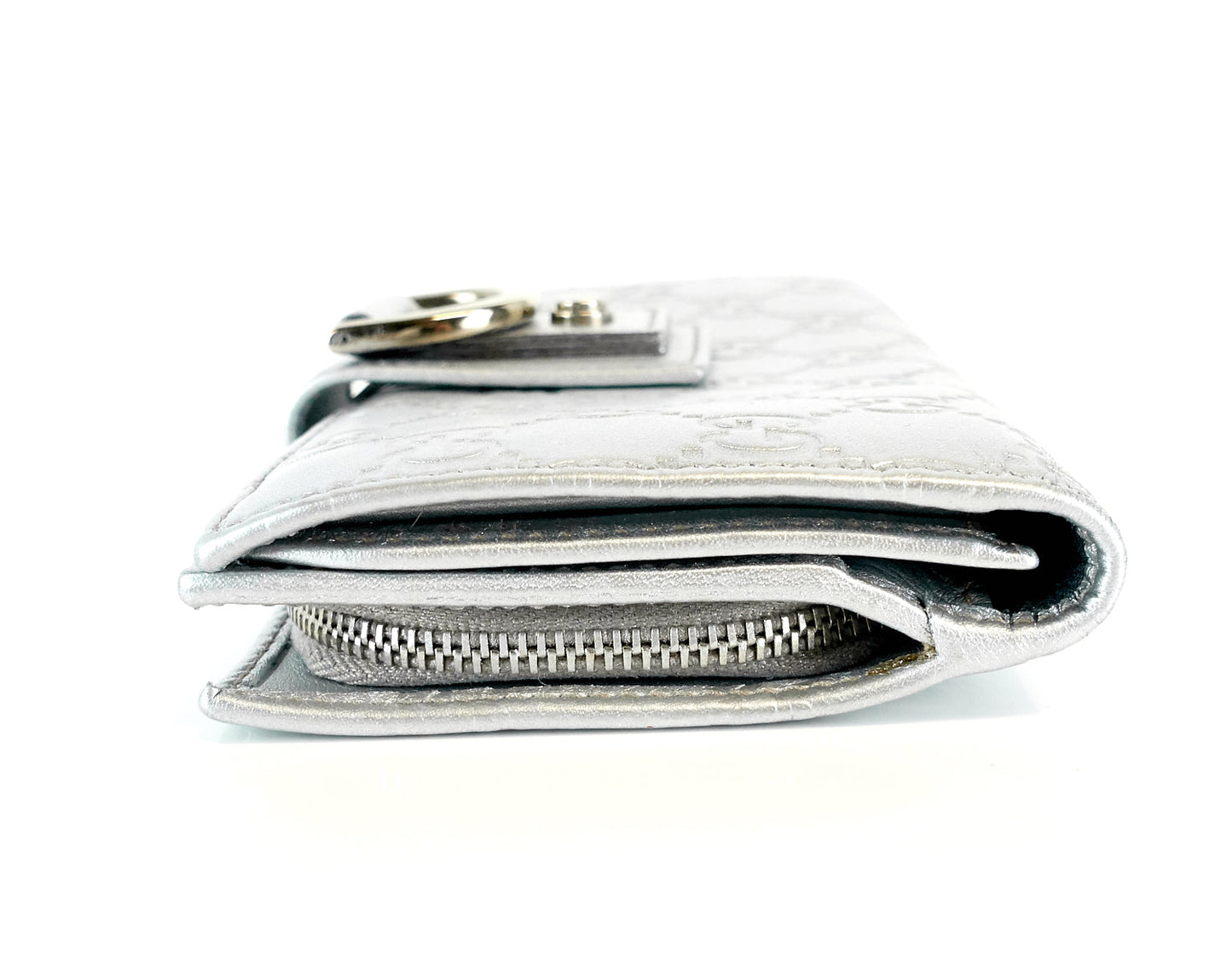 Gucci Guccissima Leather Continental D-Ring Wallet