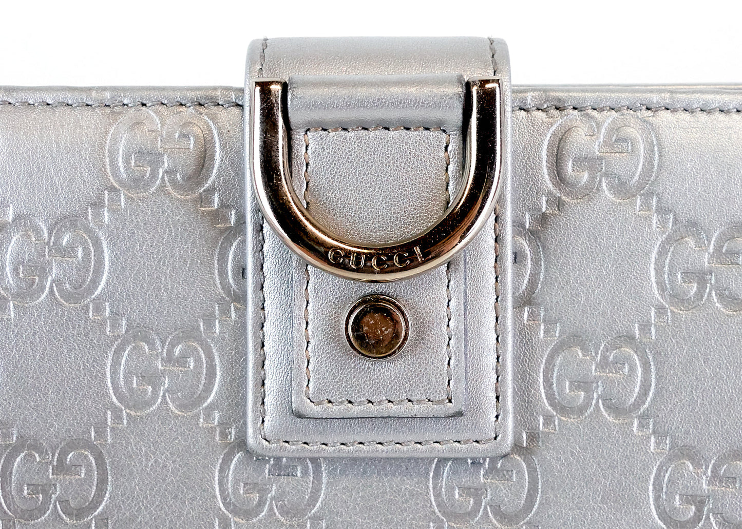 Gucci Guccissima Leather Continental D-Ring Wallet