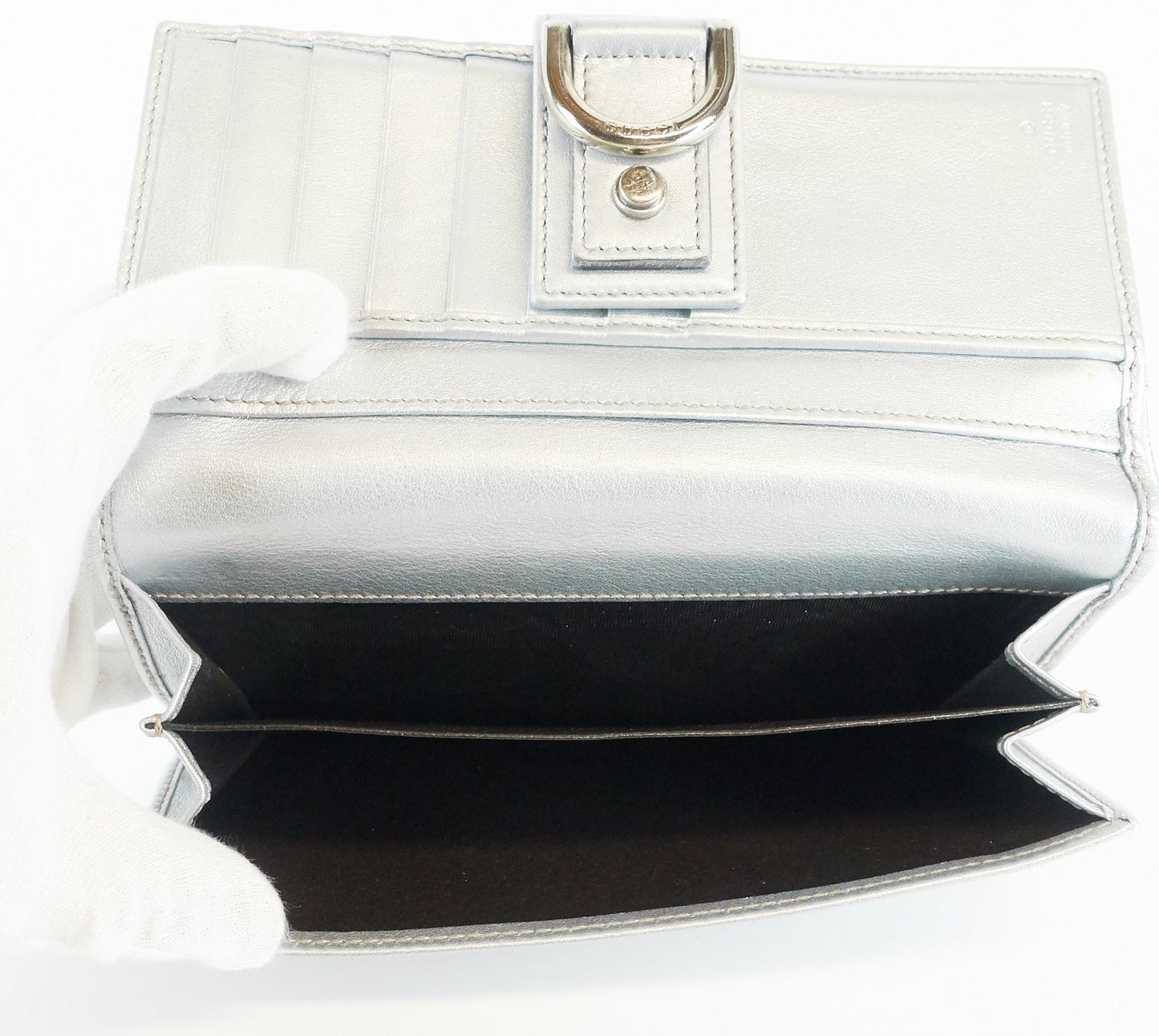 Gucci Guccissima Leather Continental D-Ring Wallet
