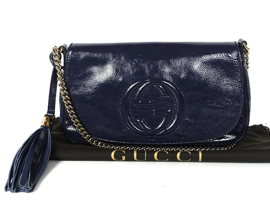 Gucci Soho Mini Patent Leather Crossbody Bag