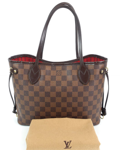 Louis Vuitto Neverfull PM Damier Ebene Canvas Bag