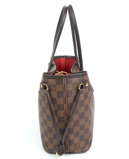 Louis Vuitto Neverfull PM Damier Ebene Canvas Bag