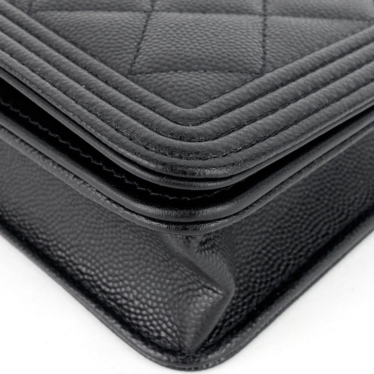 Chanel Boy Caviar Leather Wallet on Chain Bag