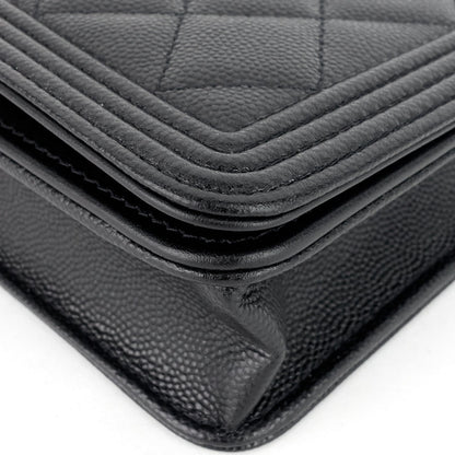 Chanel Boy Caviar Leather Wallet on Chain Bag