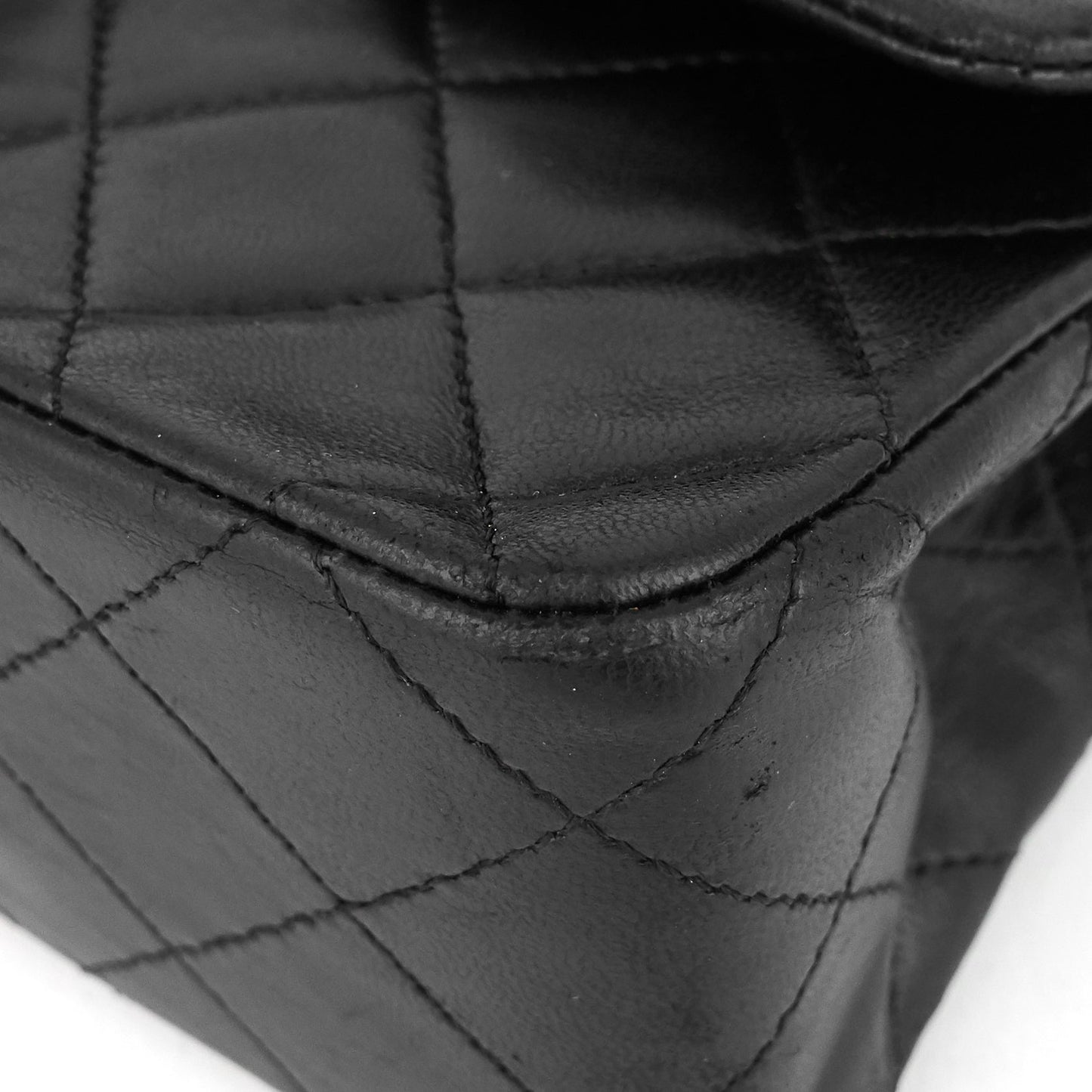 Chanel Double Flap Quilted Lambskin Leather Bag