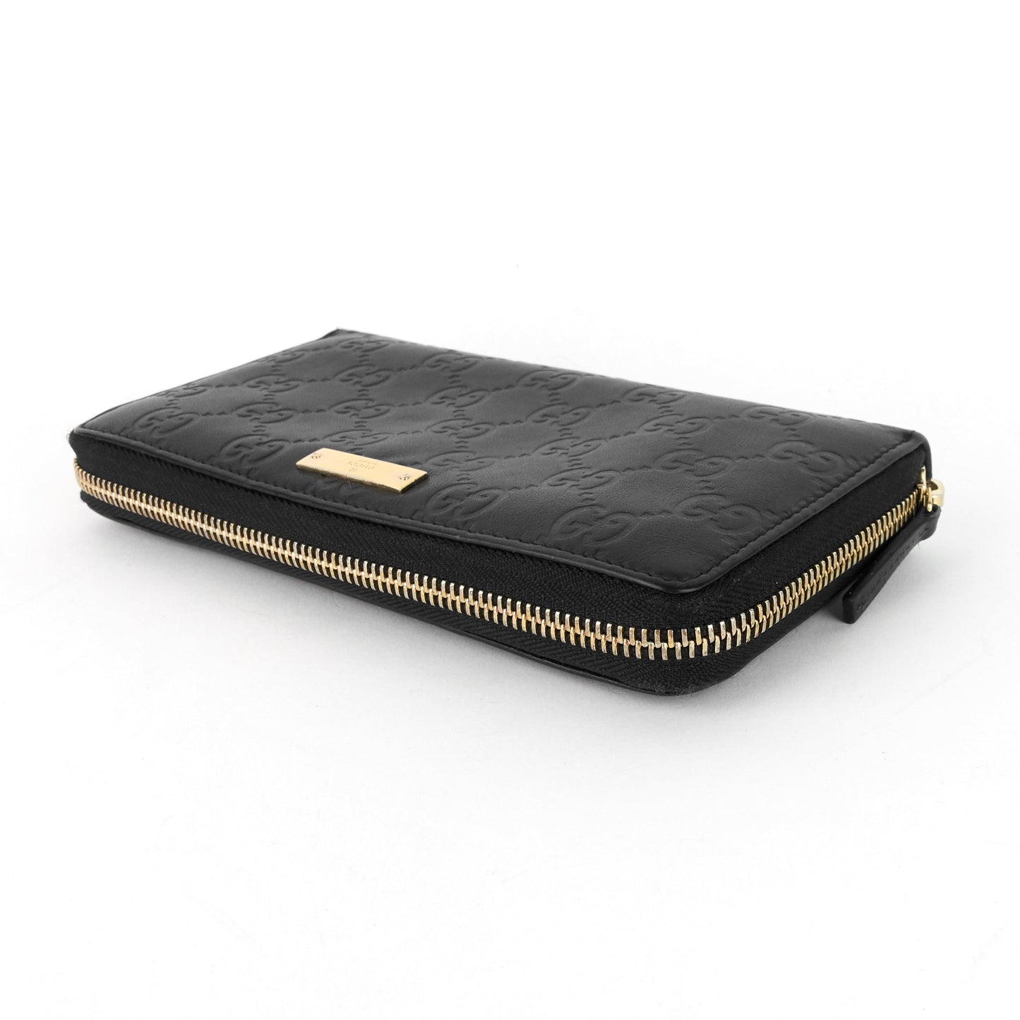 Gucci Zip Around Continental Guccissima Leather Wallet