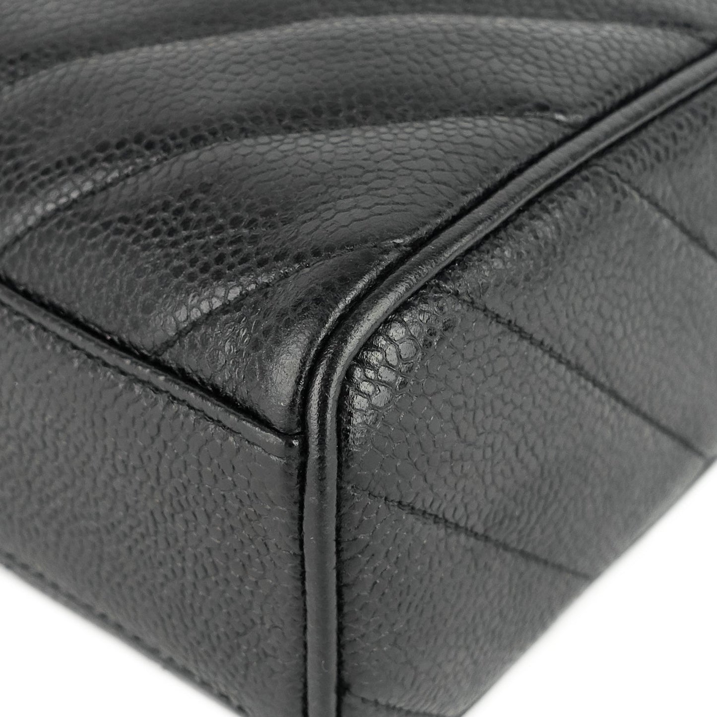 Chanel Quilted Caviar Leather CC Camera Bag
