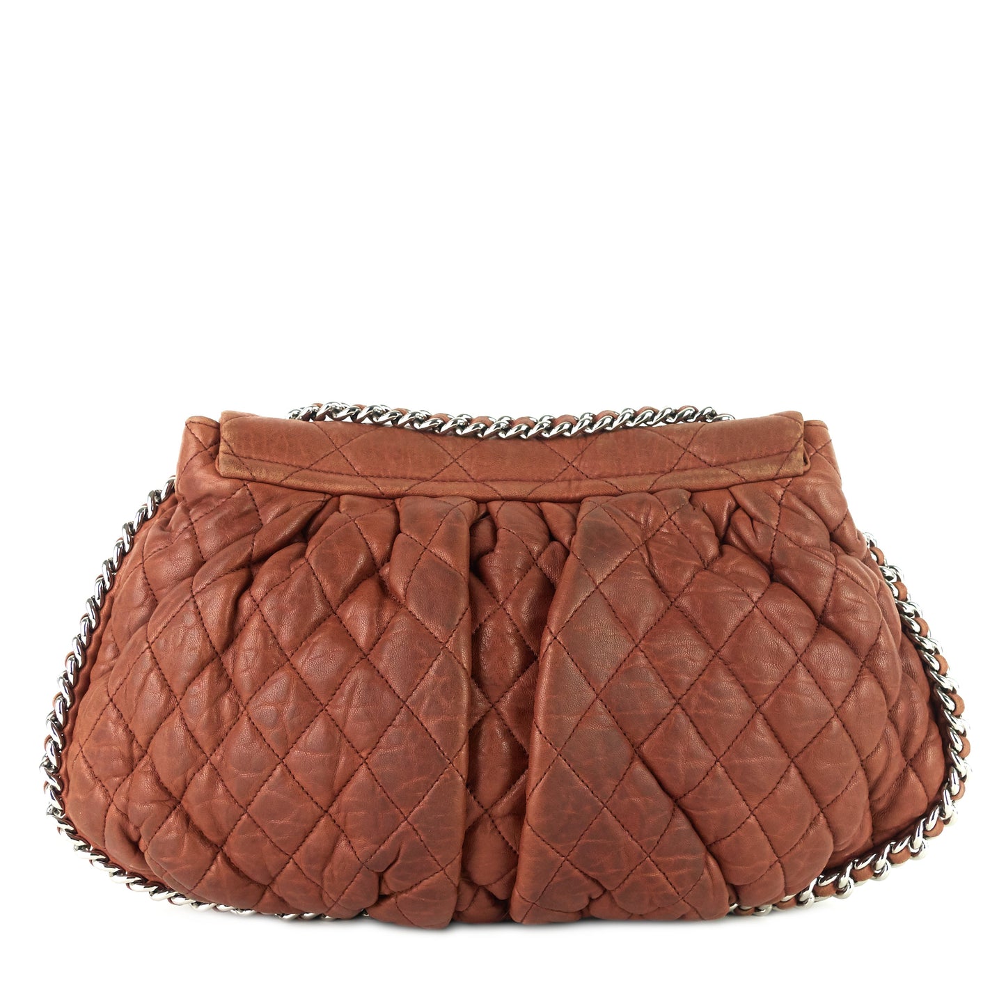 Chanel Chain Around Large Calfskin Leather Flap Bag