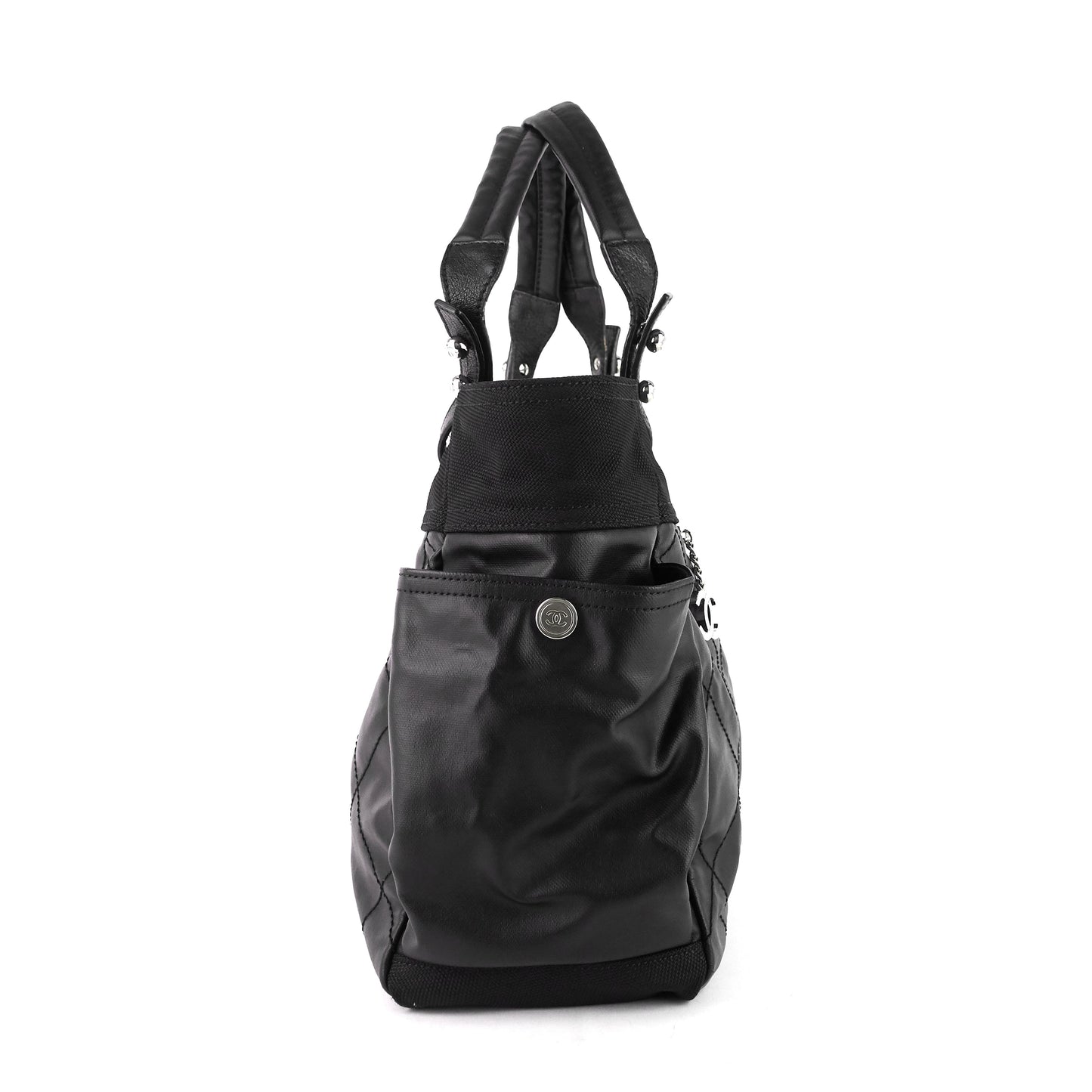 Chanel Paris Biarritz Coated Canvas CC Tote Bag