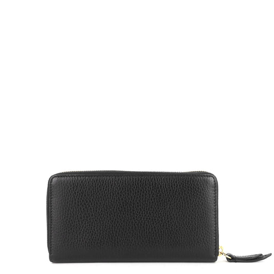 Gucci Zip Around Grained Calfskin Wallet