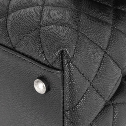 Chanel CC Coco Small Caviar and Lizard-Embossed Calfskin Top Handle Bag