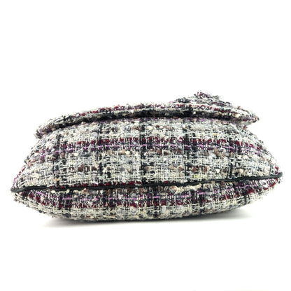 Chanel Floral Appliqué Tweed Messenger Bag