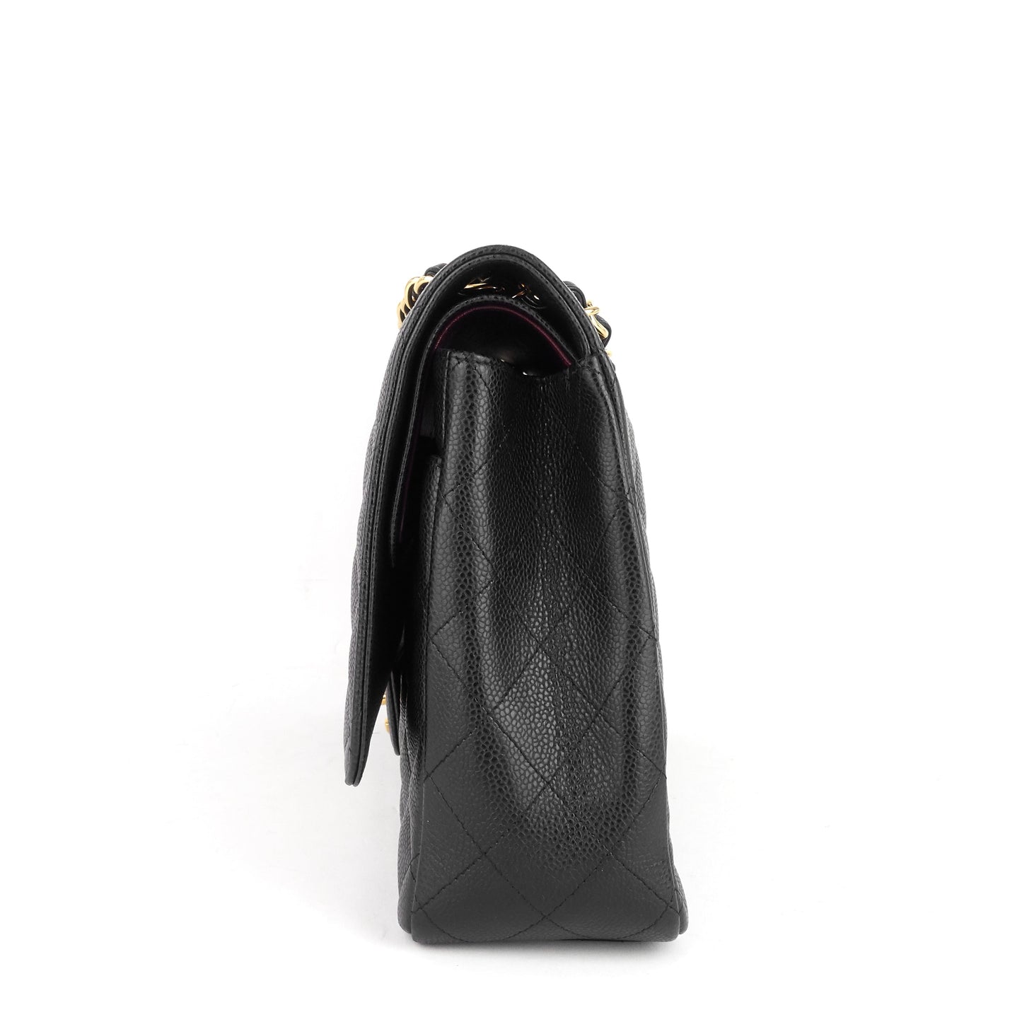 Chanel Double Flap Quilted Caviar Leather Bag