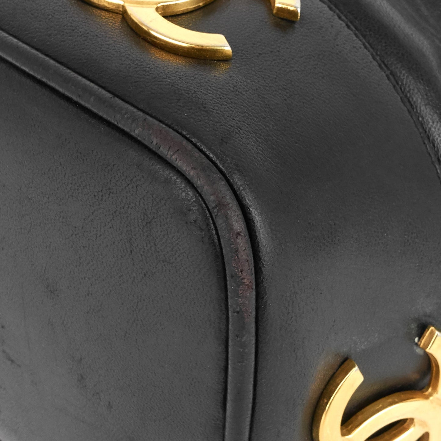 Chanel Lambskin CC Bucket Bag