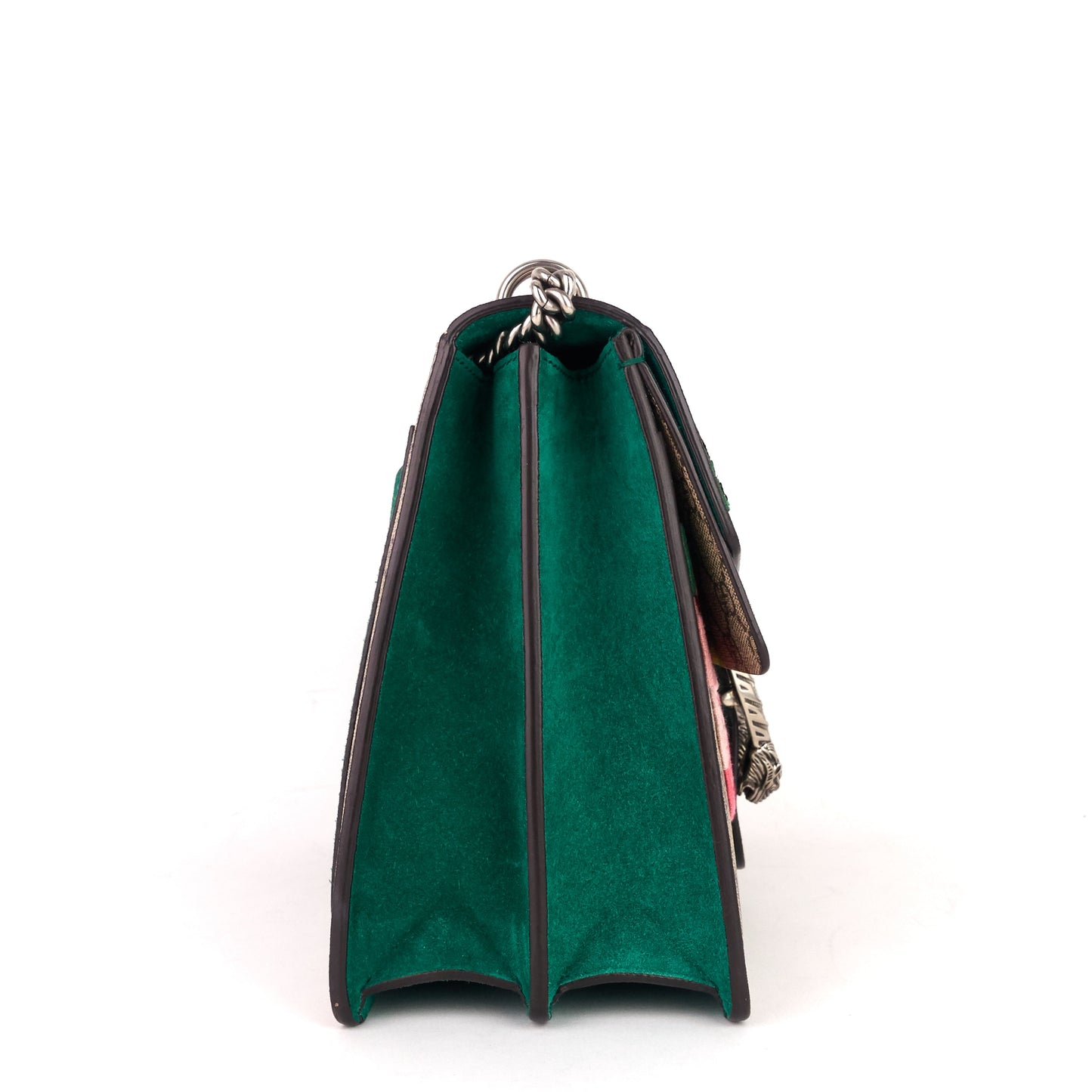 Gucci Dionysus Medium Suede and Embroidered Supreme Canvas Bag